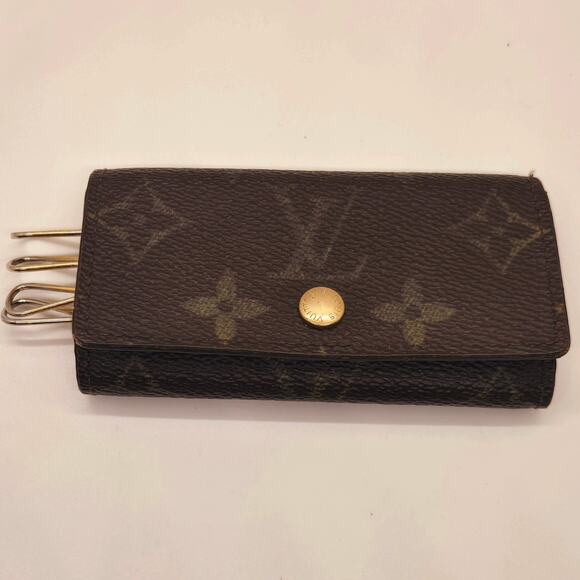 LOUIS VUITTON MONOGRAM 4-RING KEY HOLDER WALLET – TRI-FOLD – MADE IN FRANCE - Picture 6 of 10